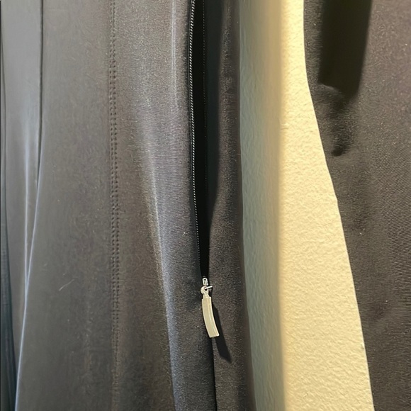 Motys Collection Black Mock Neck Long Sleeve Maxi Dress Textured Design Unique - Picture 10 of 14